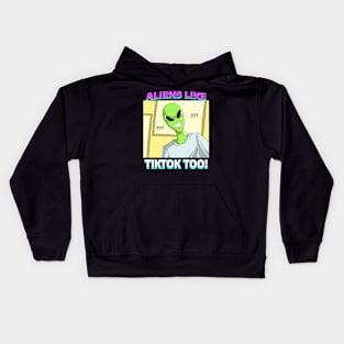 Alien Tiktok Meme Funny Kids Hoodie